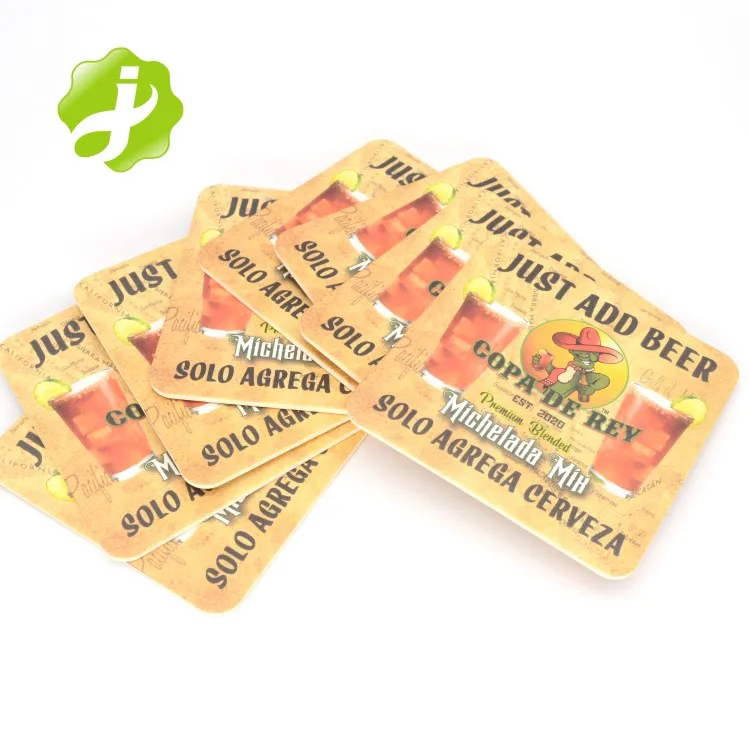 Custom Cardboard Absorbent Paper Beer Coasters  Paper Recycled Printing Machine