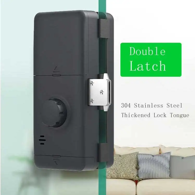 Smart Digital Wifi Biometric Fingerprint Aluminum Electric Bottom Tuya Door Lock for Wood Door Frameless Push Sliding Glass Lock