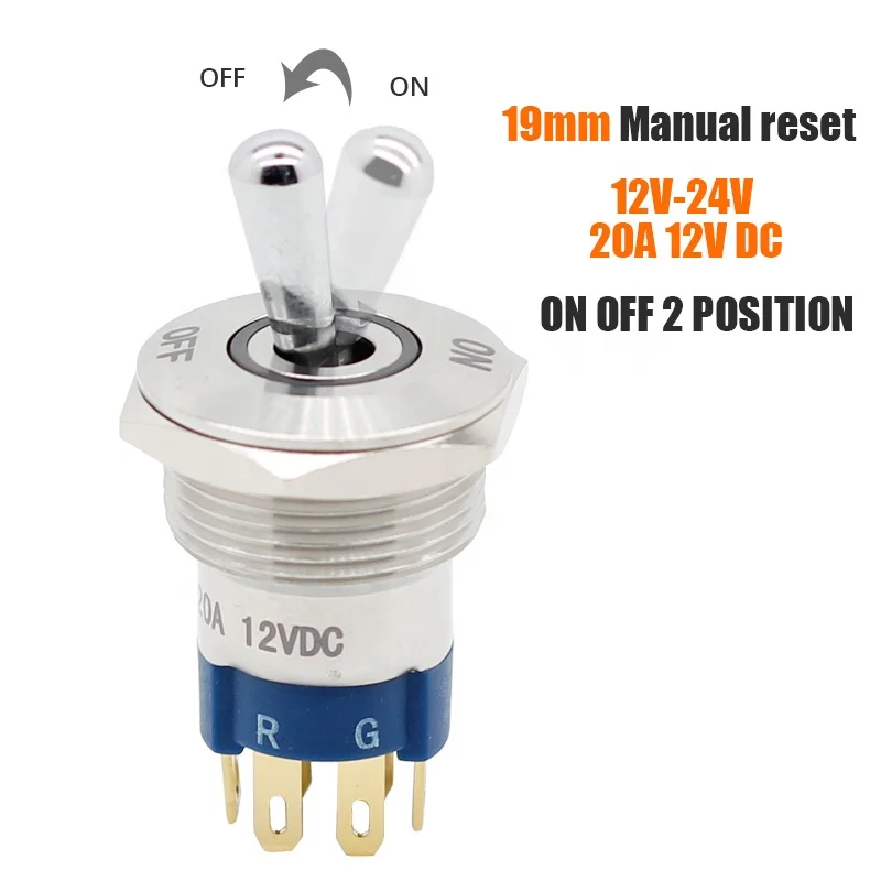 4 Interruttori A Levetta LED Blu E Rossa - ON/OFF 20A/12V, Impermeabili Per Auto, Barca E Camper - Foto 6