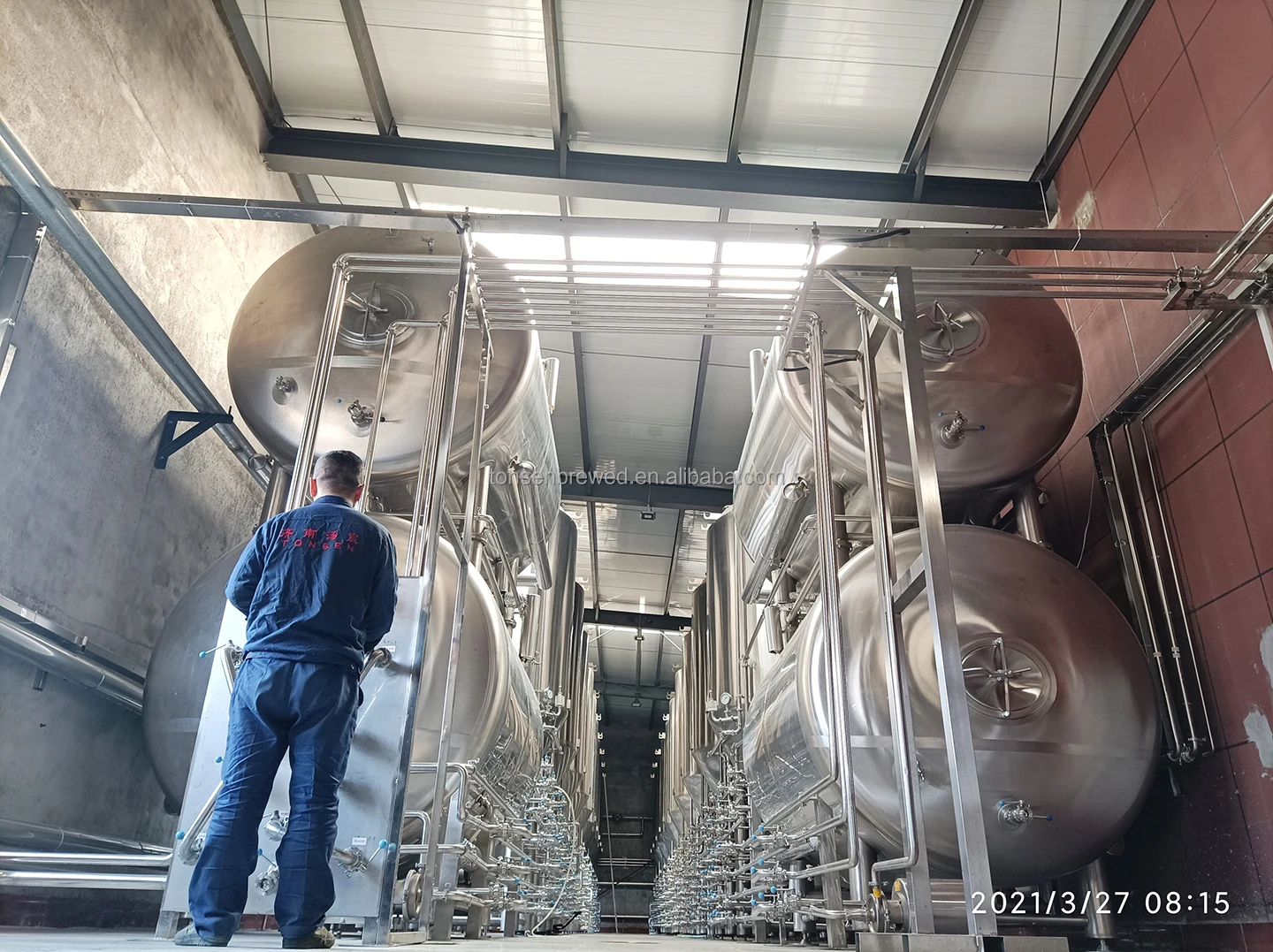 6000L 8000L Horizontal Bright Beer Tank Storage Beer Serving Tank