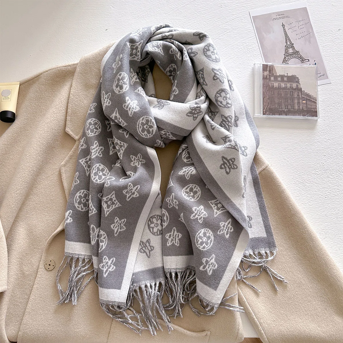 Oak & Tea Écharpe D'hiver Chaude Pour Femme - Motif Tartan