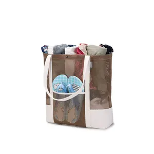 Travel Beach Storage Bag Portable Outdoor Washing and Swimming Bag Mesh Travel Storage Bag