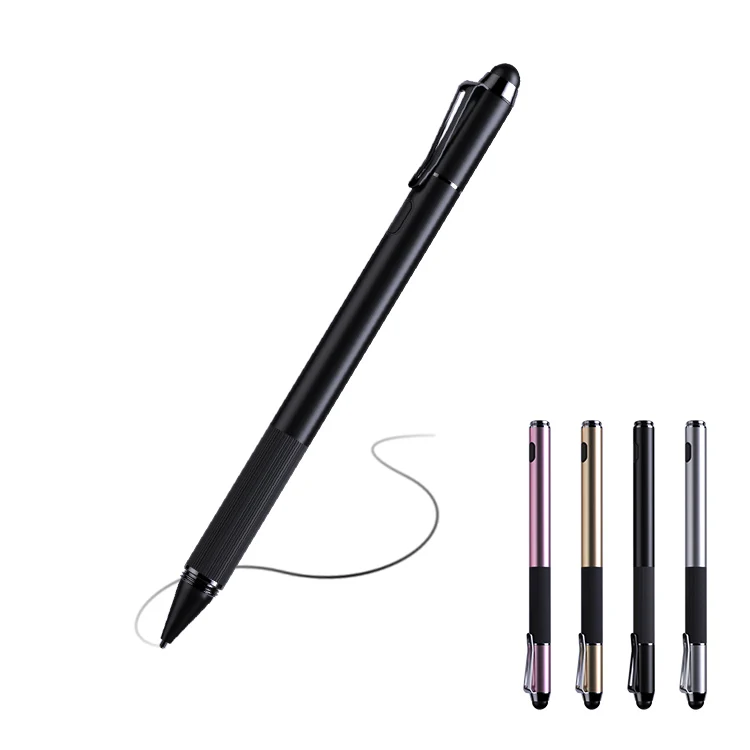 Wholesale high quality 1.5mm fine metal point touch pen tablet active capacitive stylus pen for Computer Microsoft Android ISO