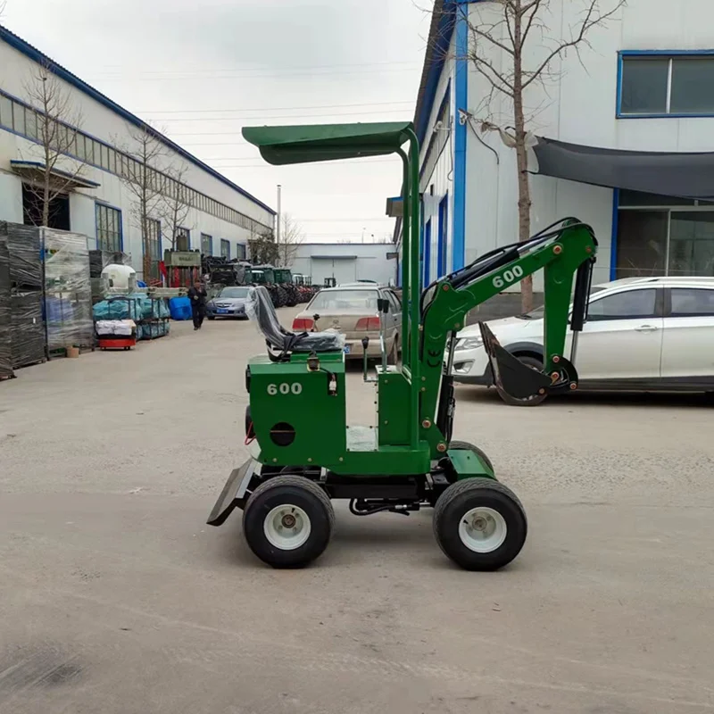 Gasoline/diesel Engine Multi-function Compact Mini ATV Towable Backhoe Loader 4x4 Tractor Backhoe for Sale