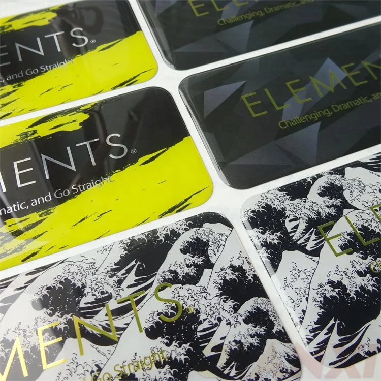 Custom Polyurethane Over Logo Gel Decal Epoxy Resin Domed 3d Label