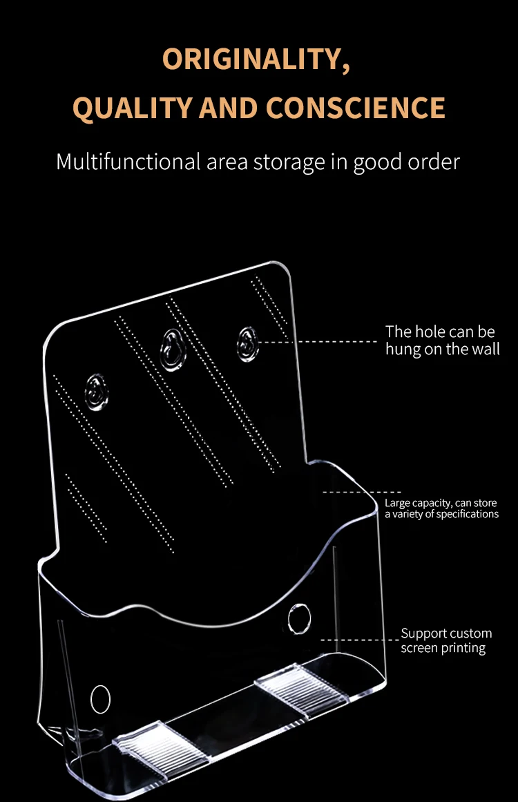 Custom A4 A5 A6 Acrylic Brochure Holder Standing Flyer Holders Acrylic Leaflet Display Stand Brochure Holder details