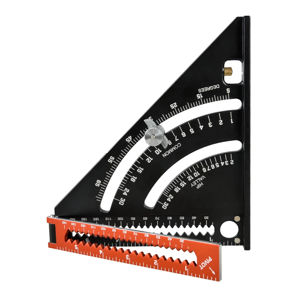 7 Inch Folding Triangle Ruler,Multi-angle Measurement Aluminium Alloy ...