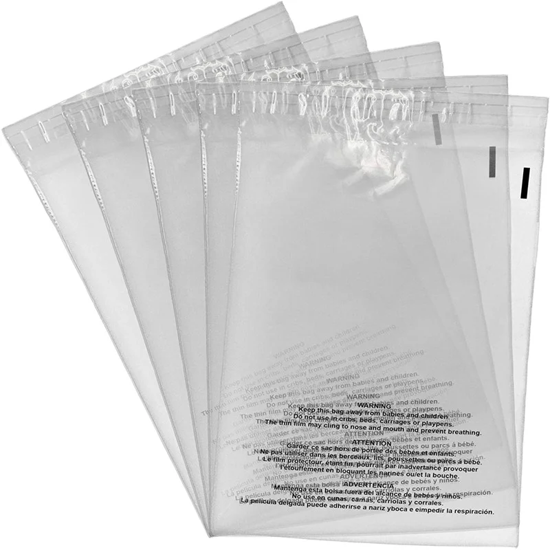 Poly Bags X 50 Suffocation Warning In 5 Languages Self-adhesive - Foto 10