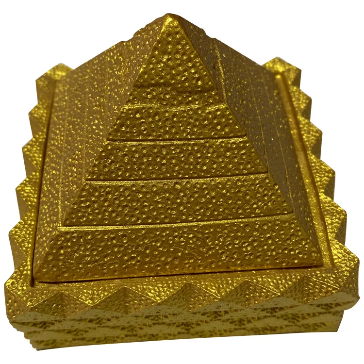 China Professional Manufacturer Golden Copper Meditation Pyramid Sale