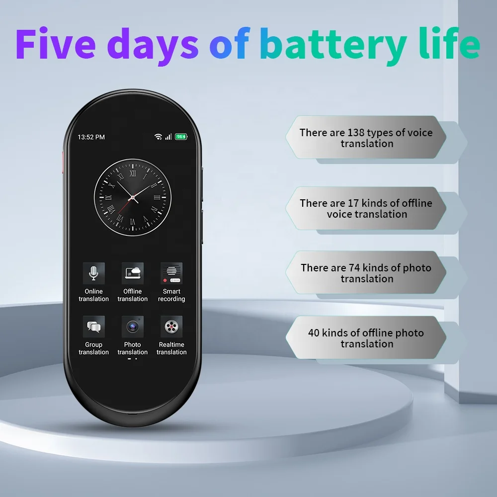 VORMOR A10 Portable Multi Language Real Time Instant 138 Languages Translation Device Smart Voice Translator