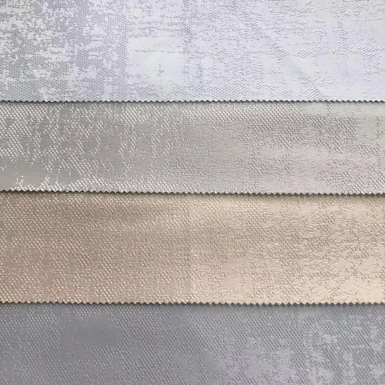 Jacquard Solid Color Textured Linen Coating Blackout Fabric for Hotel