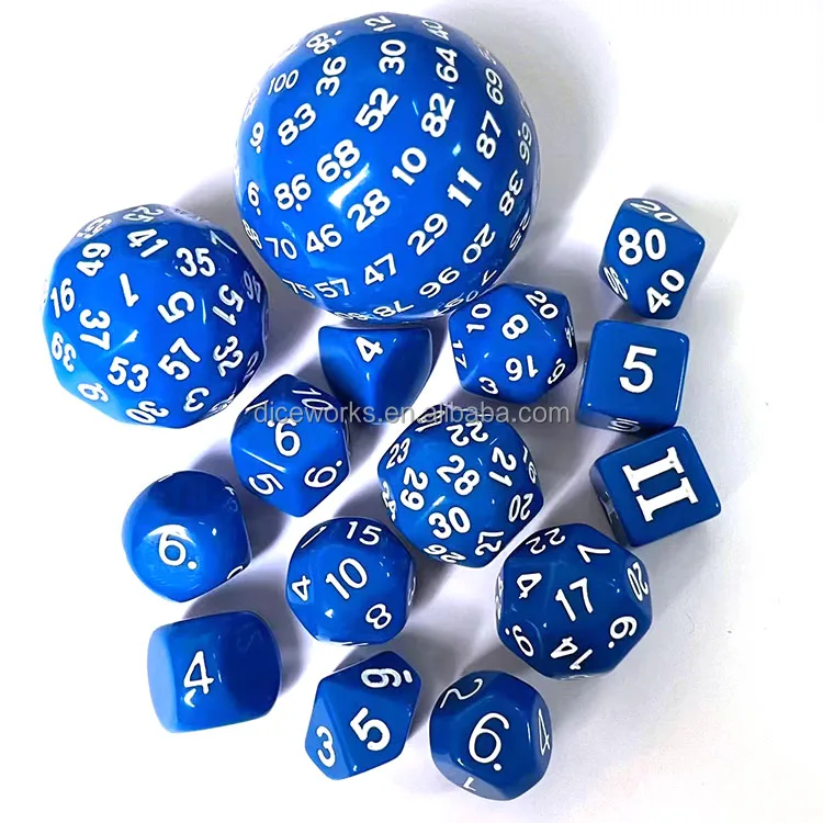 CLC nouveau jeu de 3 dés polyédriques D3-D100 complets 100 dés à faces multiples