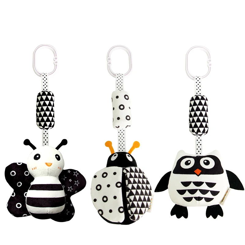 New black and white wind bell insect modeling bed hanging baby hanging toys N010