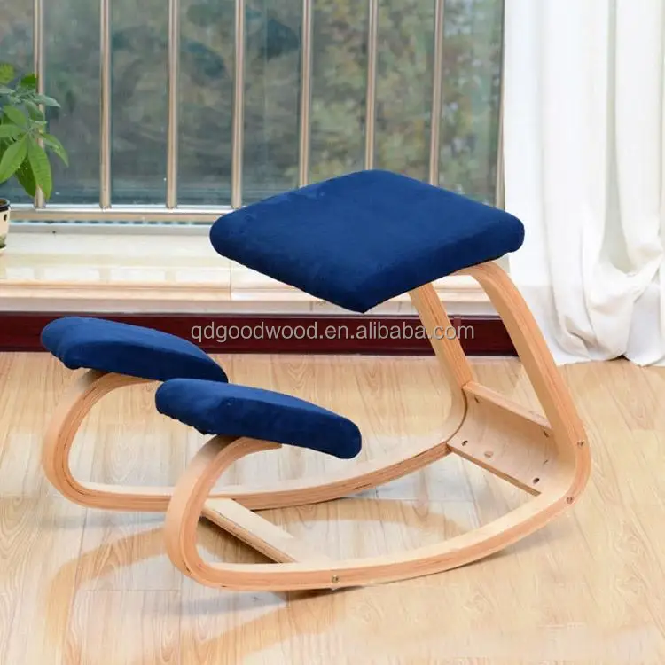 Kneeling Chair Ergonomic Yoga Office Posture Correction Wooden Knee