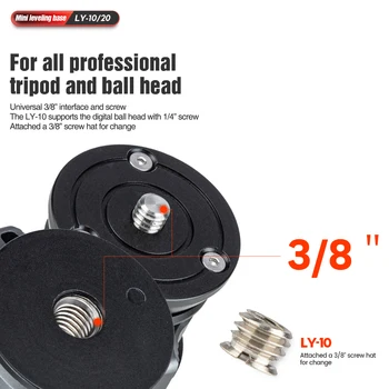 Fotopro 360 Degree Adjustable Rotating Base Tripod Leveling Adjustment Base Camera Mini Portable Camera Tripod Leveling Base detail image