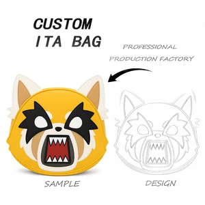 Customize New Designed Cute Animal Shaped Ita Bag with Transparent Window Brooch Display Panel Ita Bag Manufacture