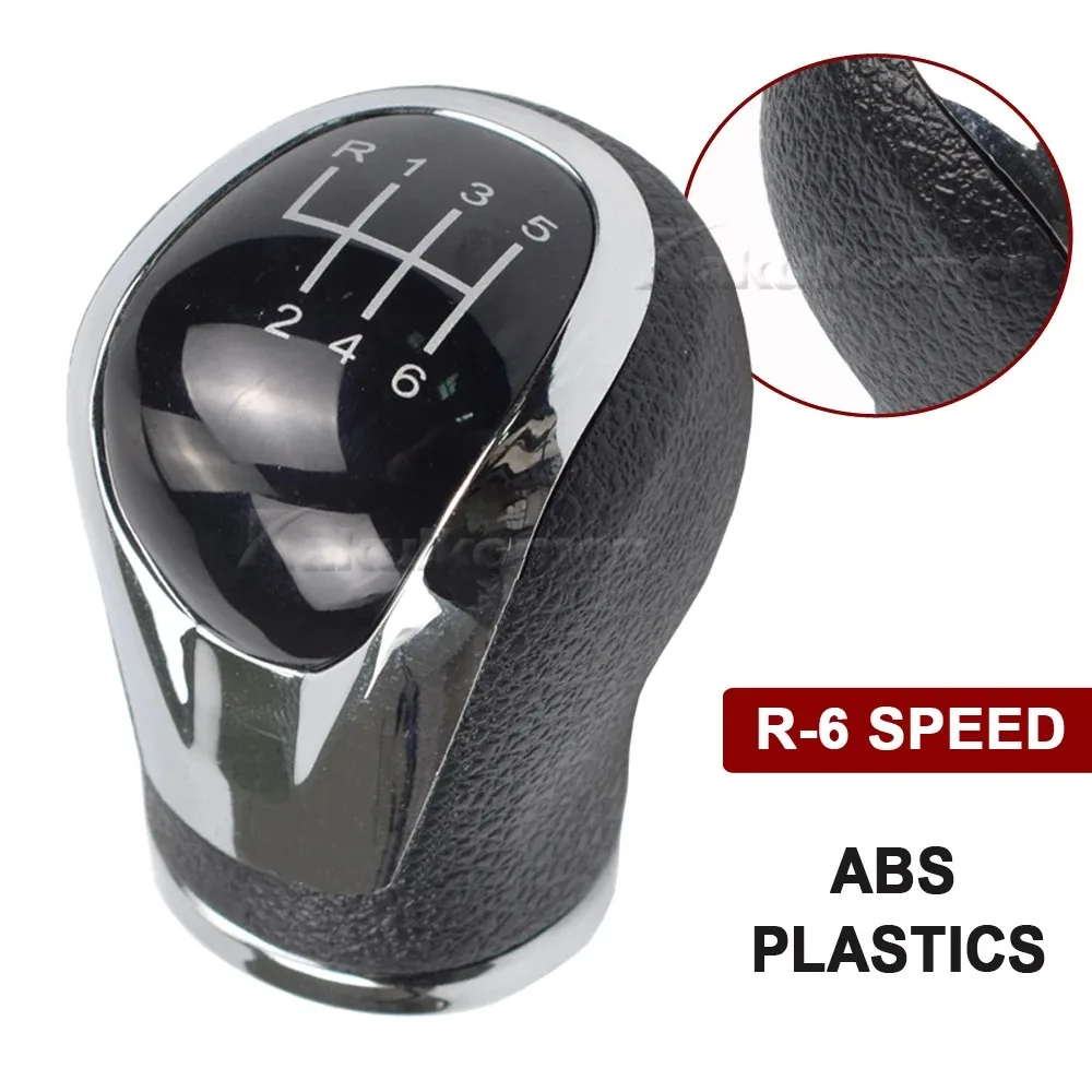 Replacement 6-Speed Gear Shift Lever Knob for Nissan Qashqai