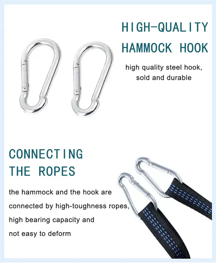 durable outdoor adult hammock portable folding hammock with stand