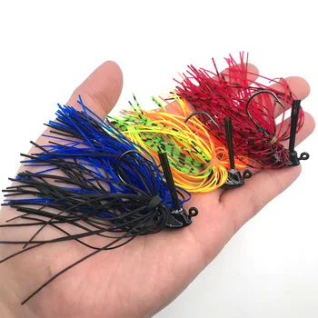 New 7g 10g 14g Jig Head Skirt Beard Fishing Lures Fishing Jig Hook Spinner Anti-hanging Grass – Metal Jig – view 5