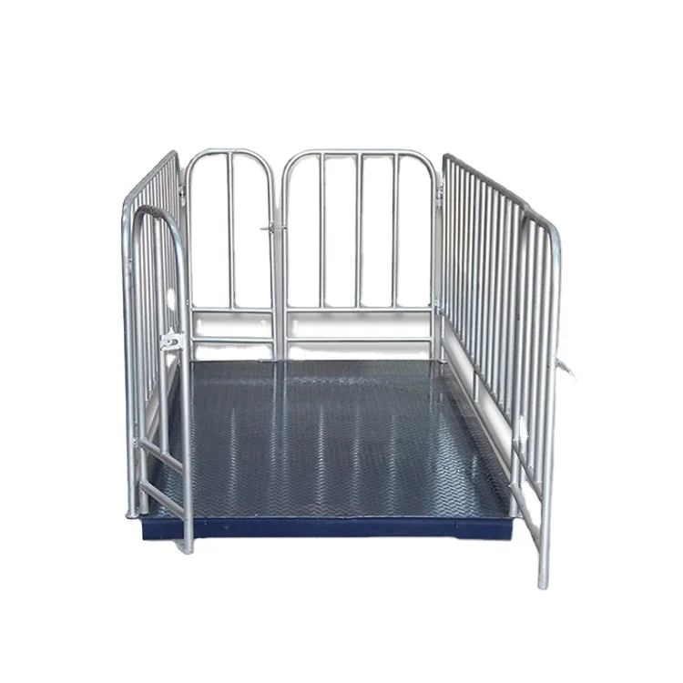 Livestock Platform Weighing Scales for Cattle Weighing Animals Cage Cheap Price with Fence 1000kg
