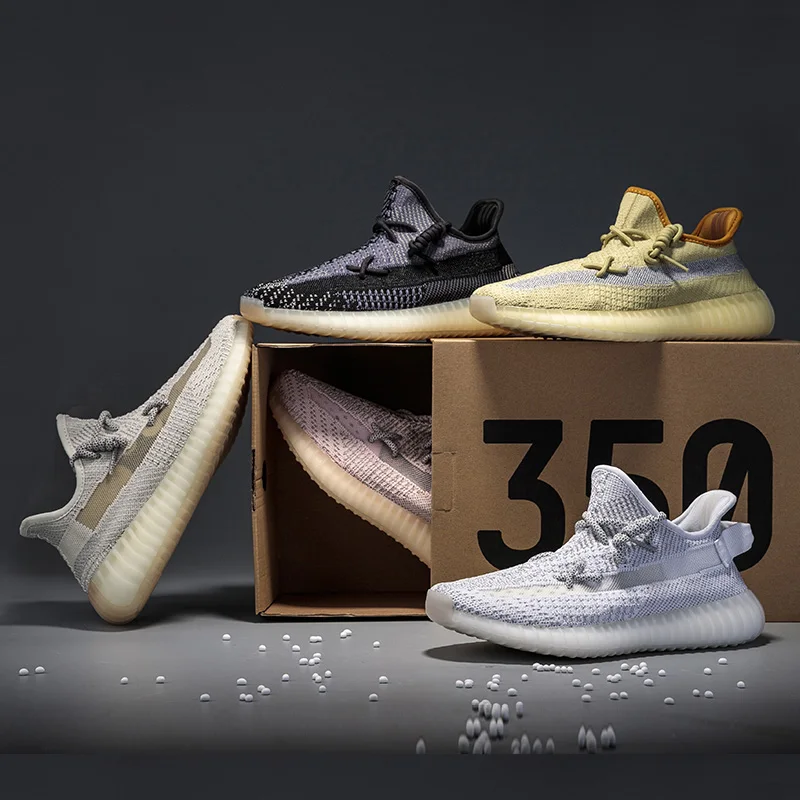 2021 новый дизайн оригинальное качество пользовательский бренд логотип светоотражающий Yeezy 350 V2 мужские беговые кроссовки женская спортивная обувь