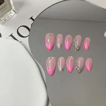 High Quality Wholesale Pink Press On Nails Elegant False Nails for women