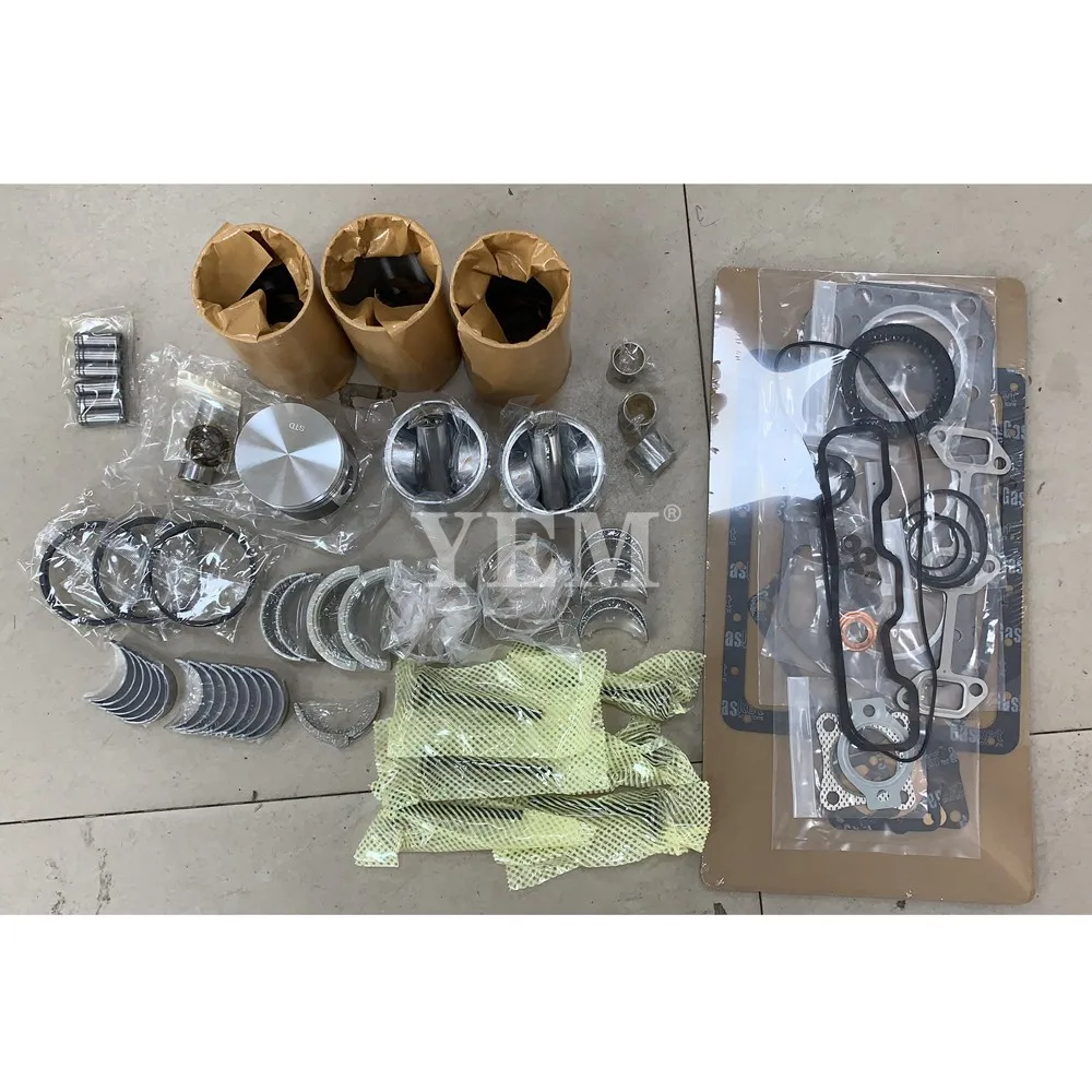 3T75 Overhaul Kit with Bearing Set and Valve Guide Fits for Yanmar Excavator Engine Diesel Engine Spare Parts
