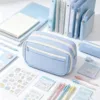 Estuche de nueve capas-azul claro