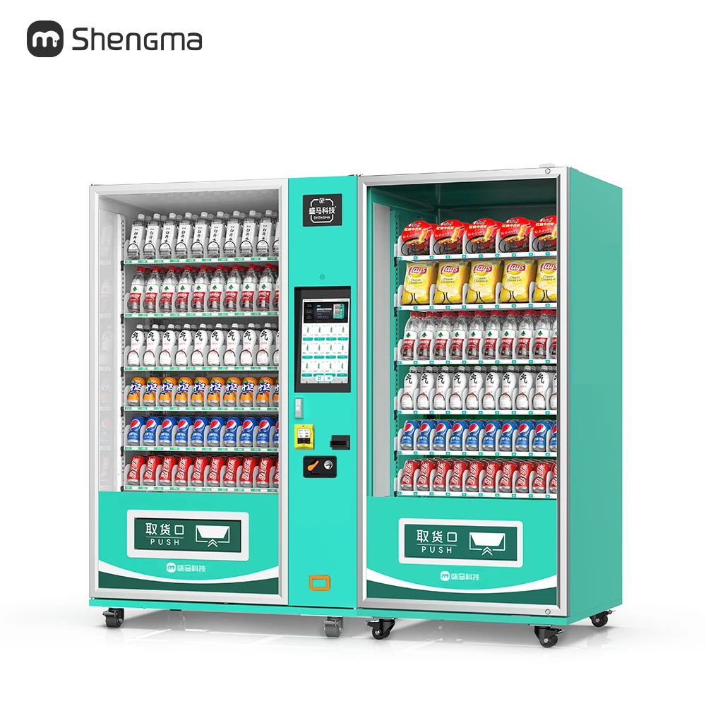 Wholesale Cup Noodle Snacks Drinks Combo Vending Machine Credit Card Payment Vending Machine for Sale  Credit Card Payment