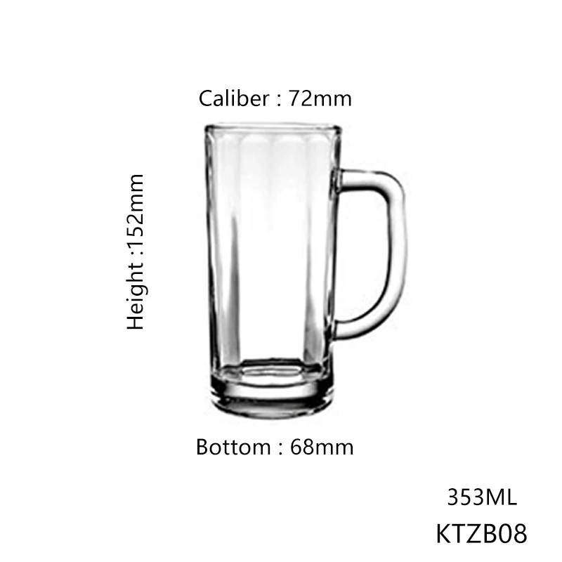Blinkmax 350ML 400ML Beer Mug Wine Glass Free Old Fashion Beer Glass with Handle 14 Oz Glass Cup Giveaway Gifts