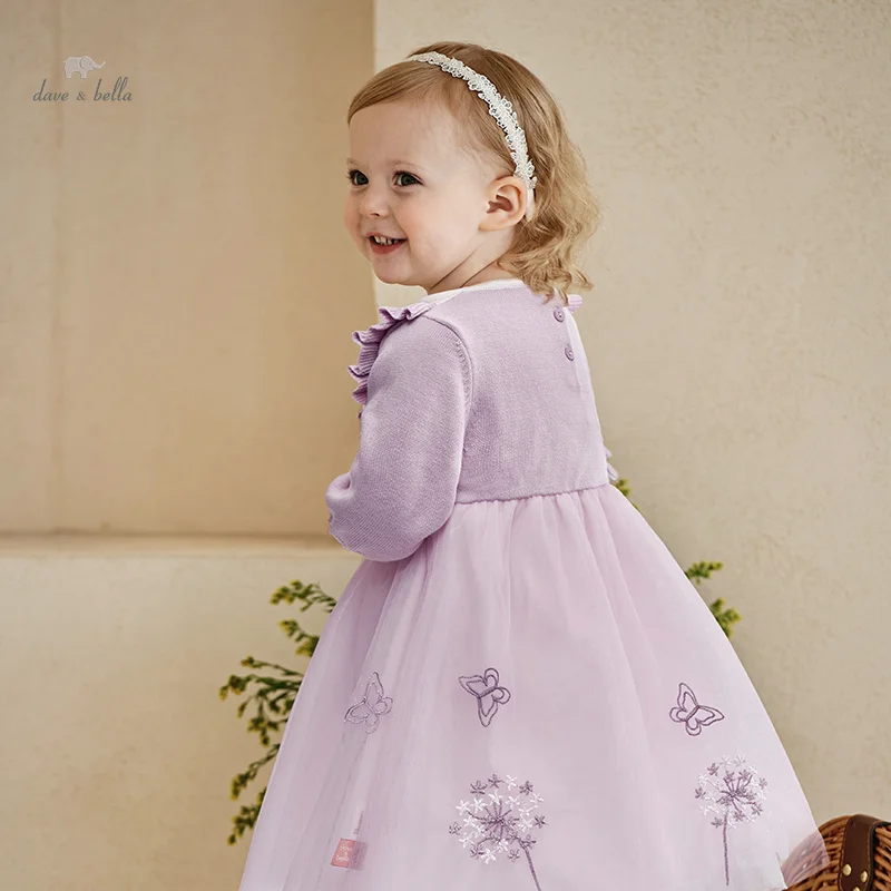 Dave&Bella Toddler Girls Elegant Grey Pink Turtle Outwear Windproof Coats