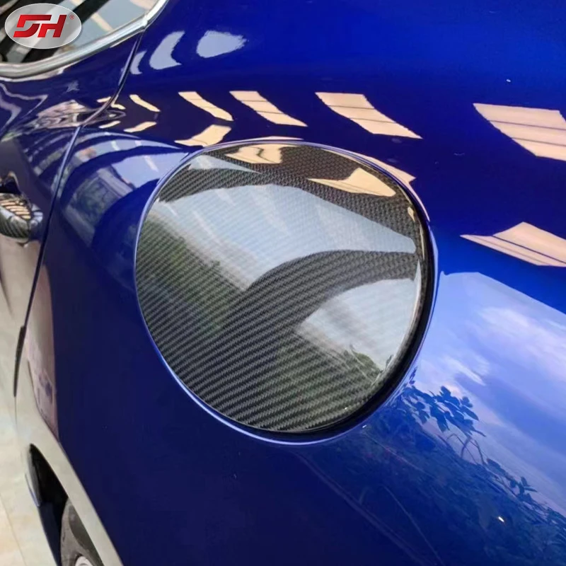 Car carbon fiber fuel tank cover trim cover fuel tank Car Accessories for Maserati Ghibli 2014-UP
