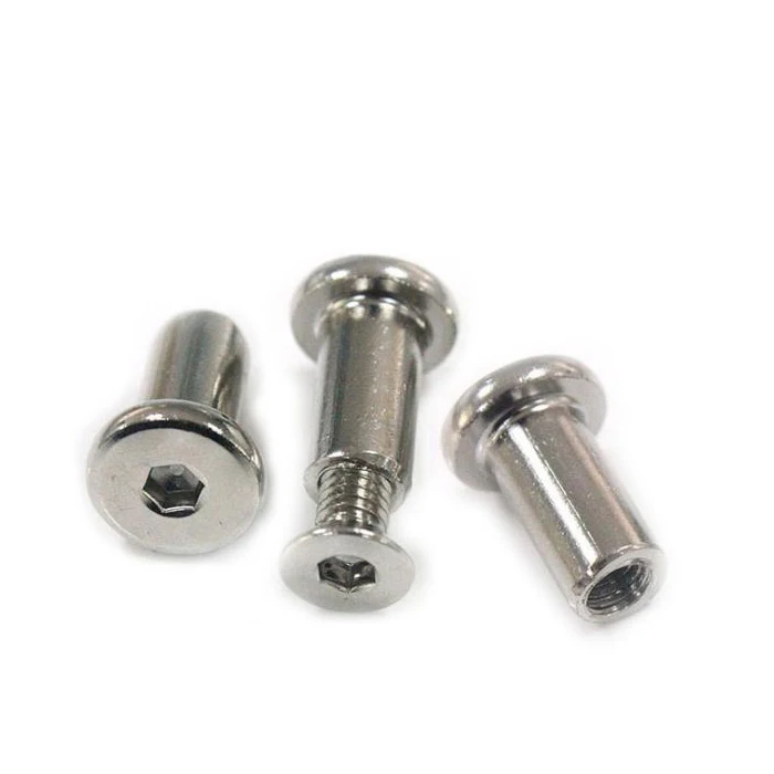 Stainless steel 304 splint T-nut butt-knock-on-lock mother-nail cross combination binding post rivet sex bolt Chicago Screw
