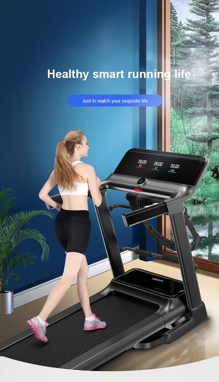 Home Gym Speed Adjustment Motorized Electric Treadmill Led Screen Smart ...