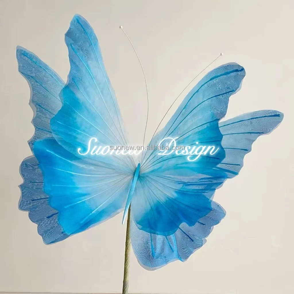 Snvk047 Wedding Stage Window Display Blue Pink Giant Organza Paper