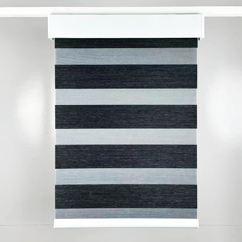 Simple Modern Cordless Zebra Shade Easy Adjust Lighting Preferred for Bedrooms Living Rooms Built-in Installation Plain