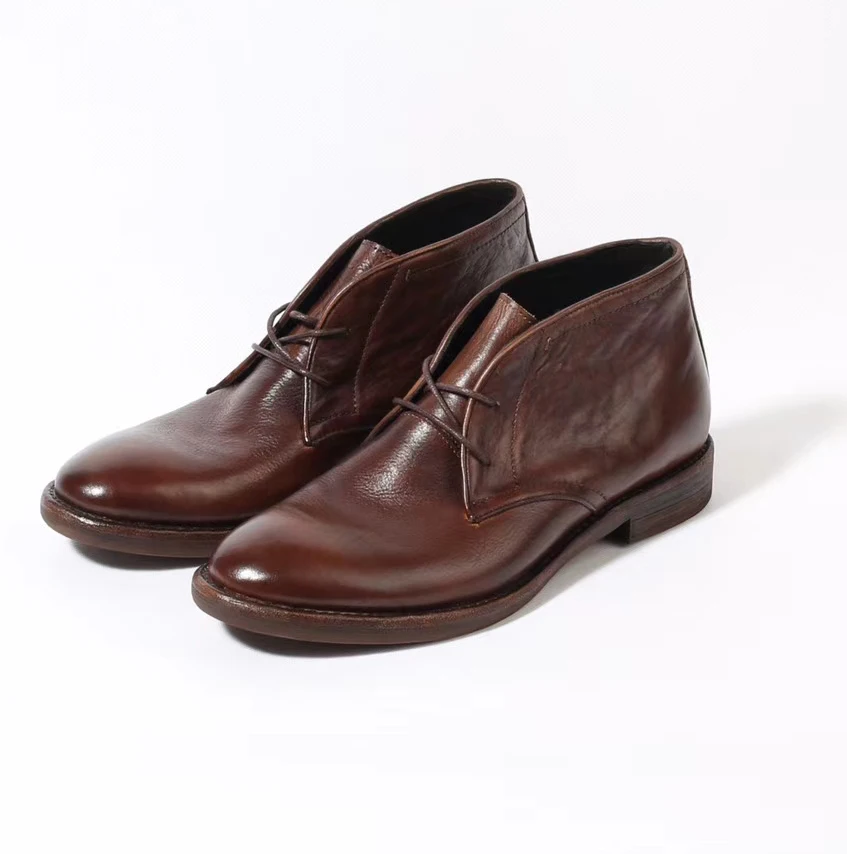 Botas De Cuero Informales Para Hombre,Botas Masculinas De Suela Plana,A La  Moda,Suministro Directo De Fábrica - Buy Botas De Cuero De Los Hombres  Ocasionales,Botas De Cuero Para Hombre De Fondo Plano,Oficial Botas
