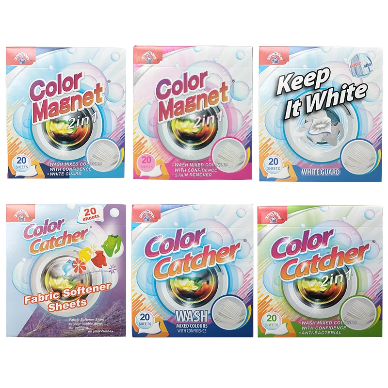 Washing Clean Color Catcher Laundry Degradable Sheets Color Grabber Laundry Sheet Colour Catchers for Laundry