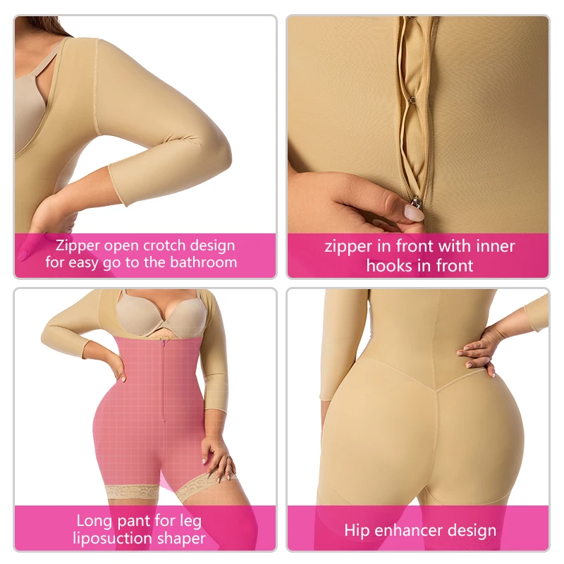 Colombian Side Hooks Tummy Control Butt Lifter Underwear/Postpartum Girdle/Waist Trainer Shapewear