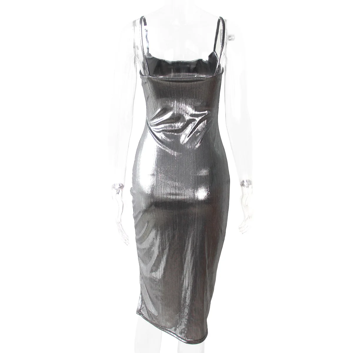 Women Shiny Blue Crystal Chain Diamonds Dress Elastic Sexy Mini Night Club Performance Costume Birthday Party Dress Tassel Liehu