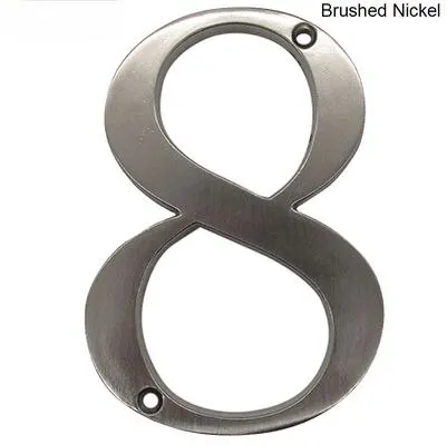 101 мм металлический цифровой номер дома из цинкового сплава современная дверь алфавит для дома и улицы 4 дюйма серебряные цифры адресный знак #0-9