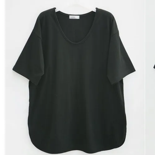 Fashion simple V-neck solid women Joker short sleeve T-shirts