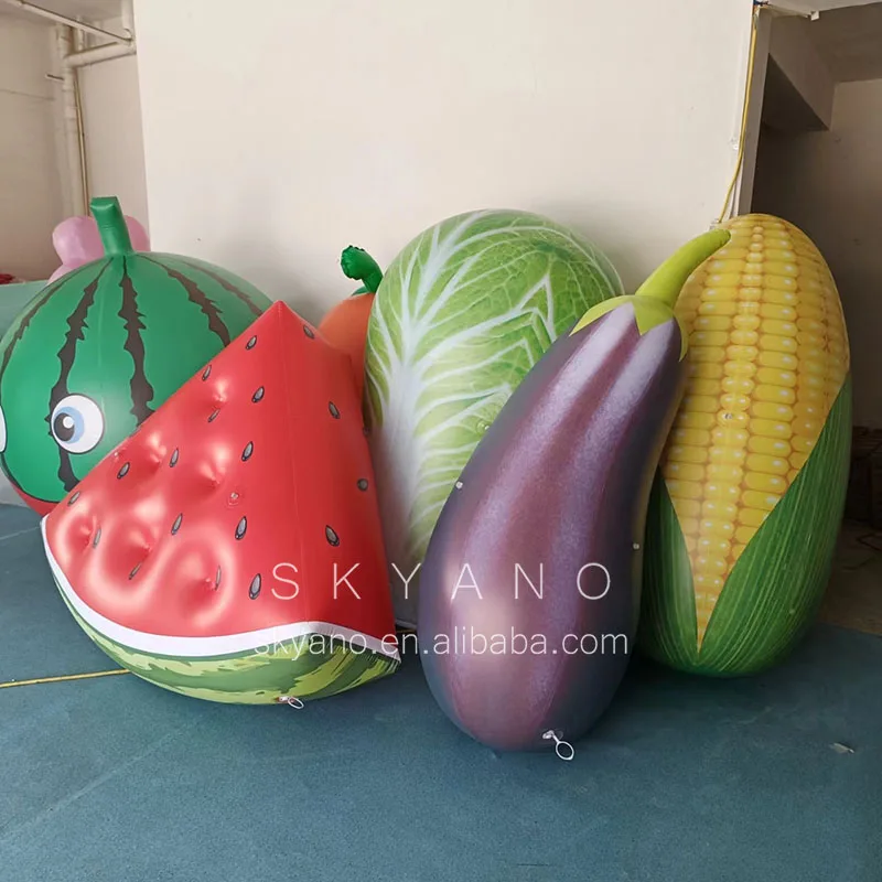 Inflatable Simulation Vegetable Model Balloon, Eggplant, Tomato, Corn, Cabbage, Pepper, Carrot Inflatable Advertising Sculpture