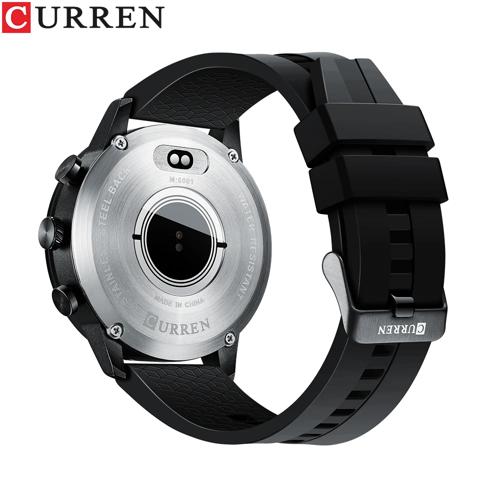 CURREN-reloj inteligente deportivo para hombre, dispositivo Digital con  control del ritmo cardíaco y de la presión sanguínea, resistente al agua,  para