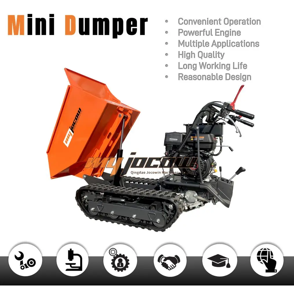 Garden Farm Track Lifting Function Mini Dumper Small Crawler Dumper ...