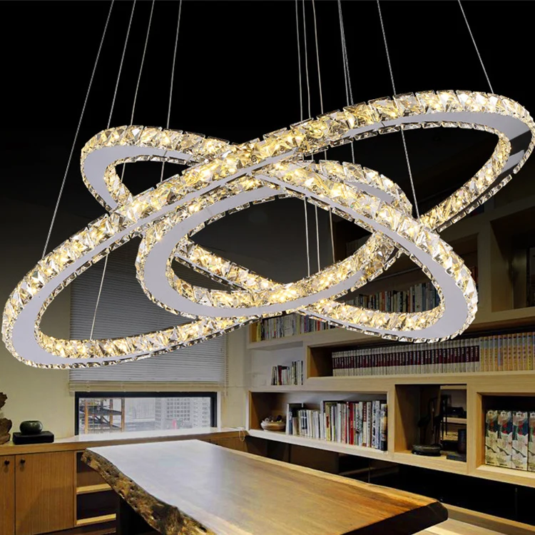 Modern Luxury 360 100 Stainless Steel Crystal Pendant Lighting Customizable for Hotel Lobby Stairwell Living Room