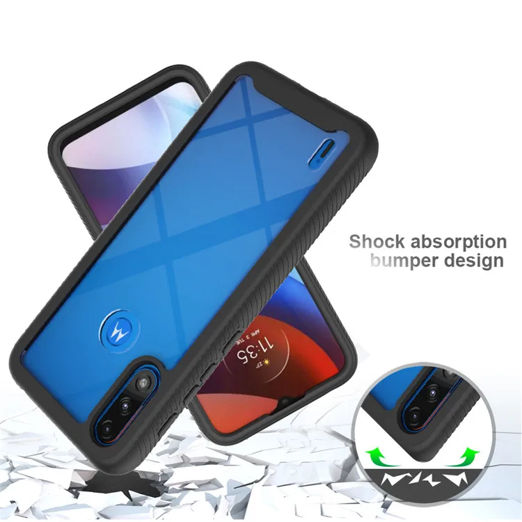 PIXFAB Per Motorola E7i Power Case, Custodia Antiurto Protettiva