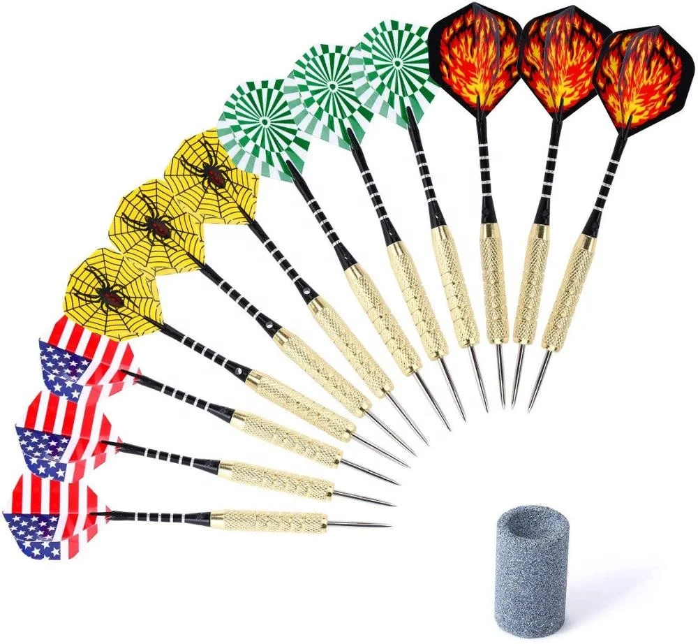 Lot De 6 Pointes De Fléchettes 2BA En Acier – Remplaçables, Compatibles Avec La Plupart Des Fléchettes à Pointe Acier