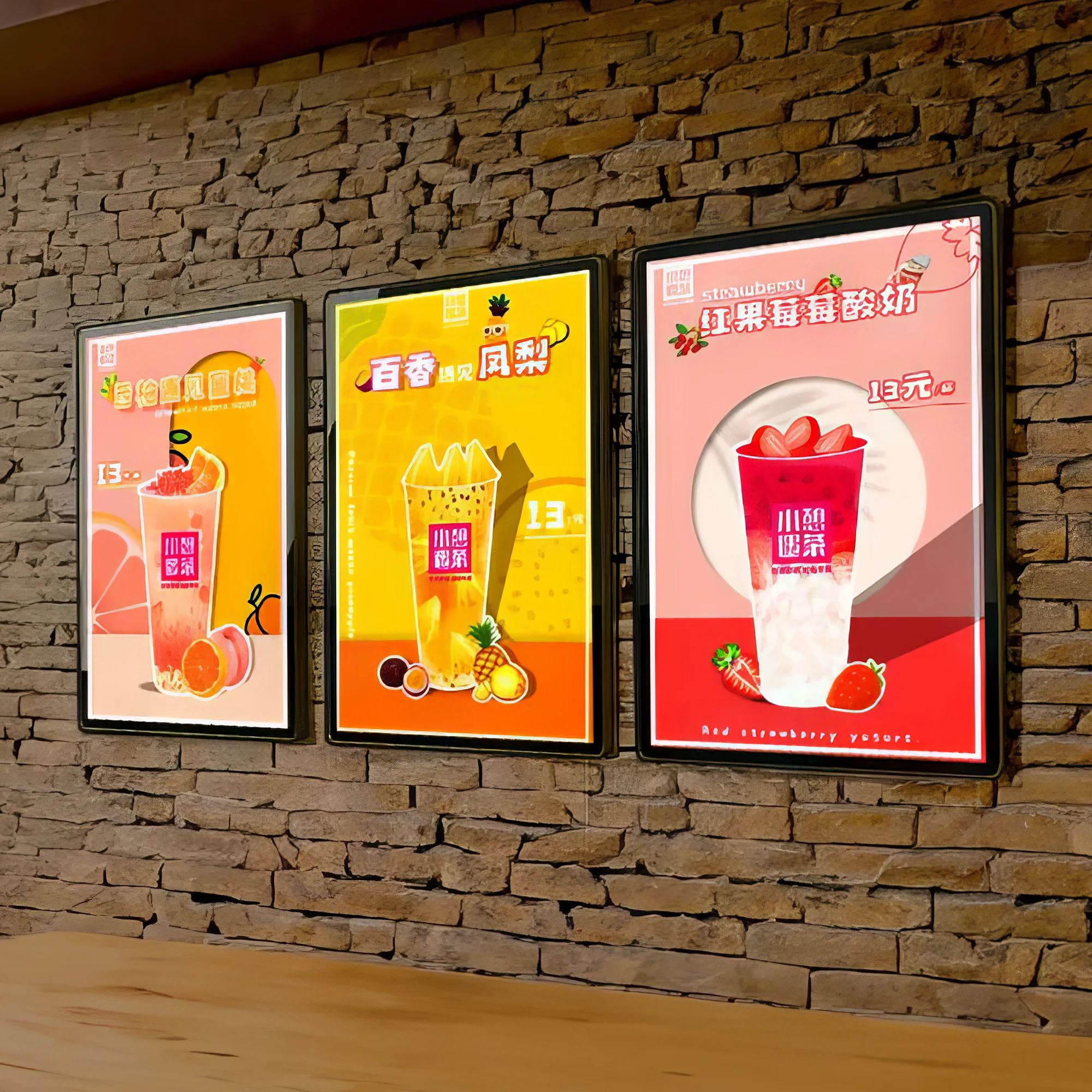Advertising Light Box Led Menu Board for Restaurant Marketing Hanging Display Frame LED Slim Light Box