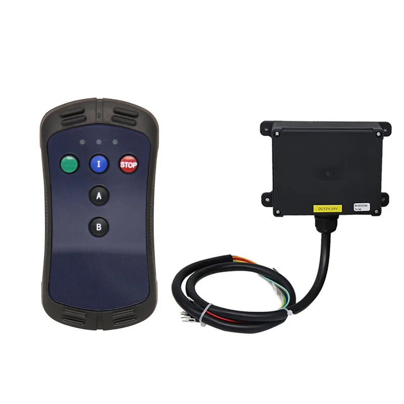 Telecomando Wireless A400 A 4 Pulsanti Per Gru E Camion Idraulico – Ricevitore E Trasmettitore, 12-24V, Portata 100m, IP65, Con Cinghia E Certificati CE/FCC